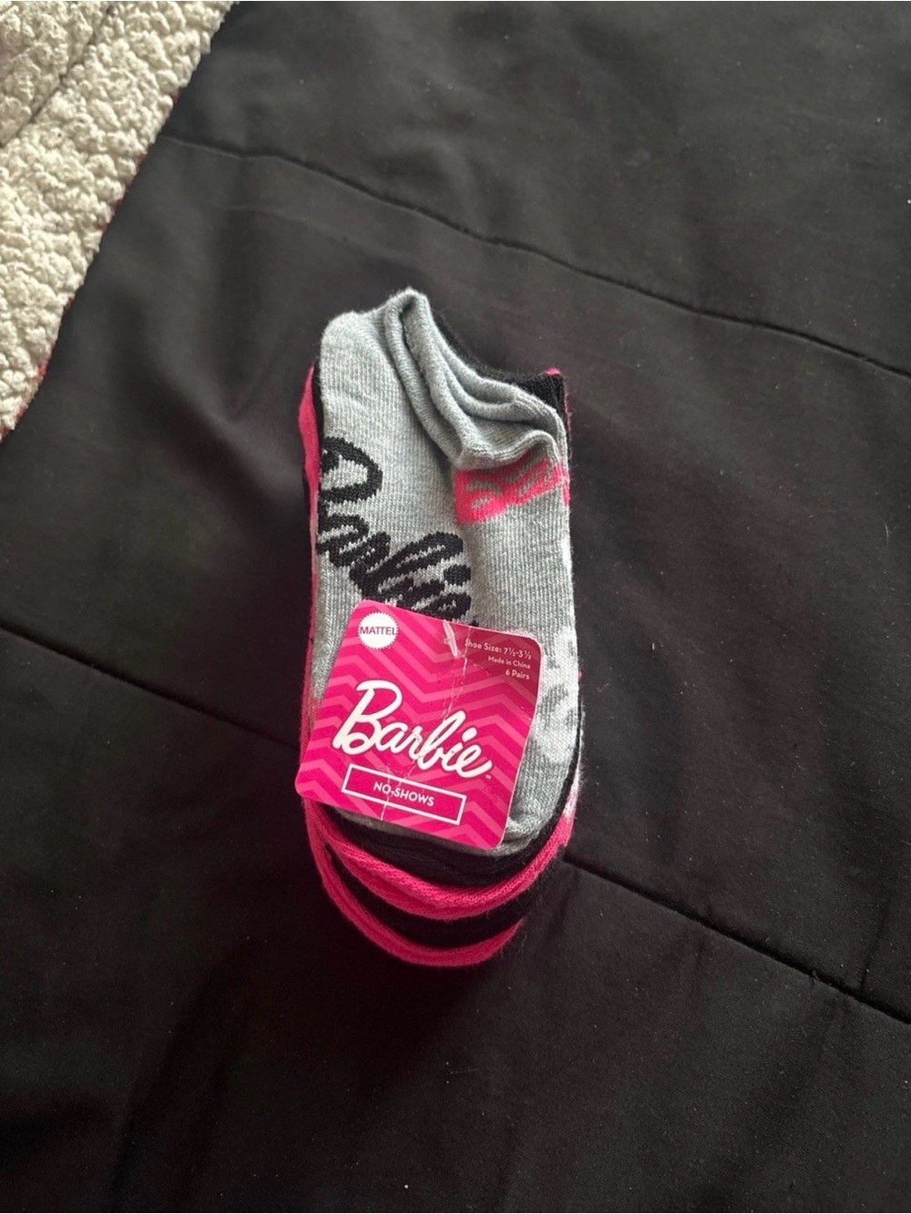 Barbie Kids Socks 6 Pairs shoe size 7 1/2 - 3 1/2